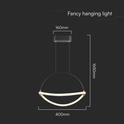 Світлодіодна підвісна люстра LED/12W/230V 4000K діаметр 40 см