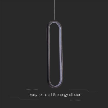 Світлодіодна підвісна люстра LED/13W/230V 3000K чорний