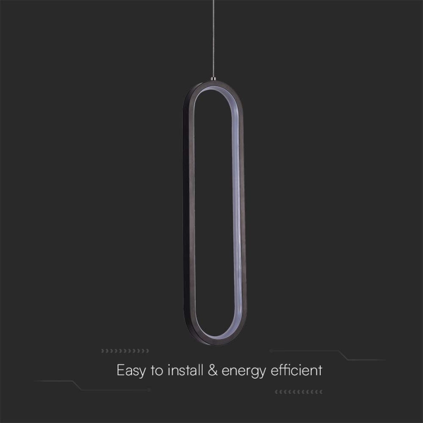 Світлодіодна підвісна люстра LED/13W/230V 3000K чорний