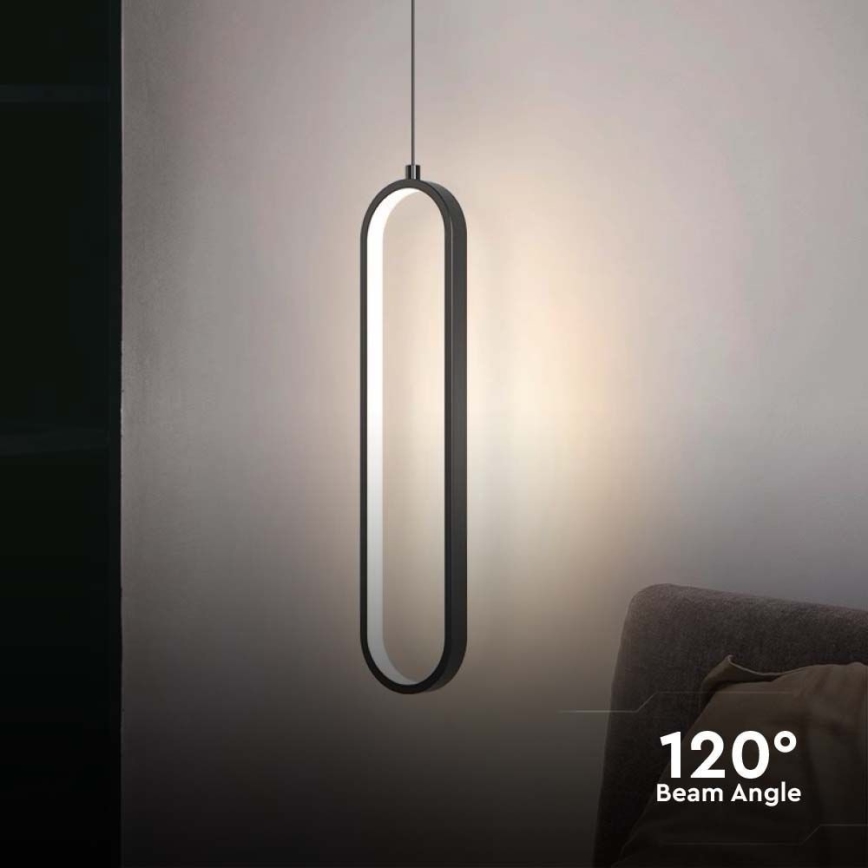Світлодіодна підвісна люстра LED/13W/230V 3000K чорний