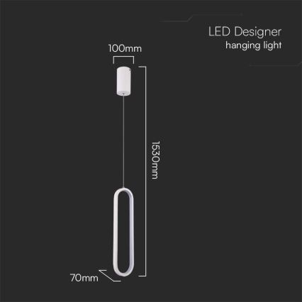 Світлодіодна підвісна люстра LED/13W/230V 4000K білий