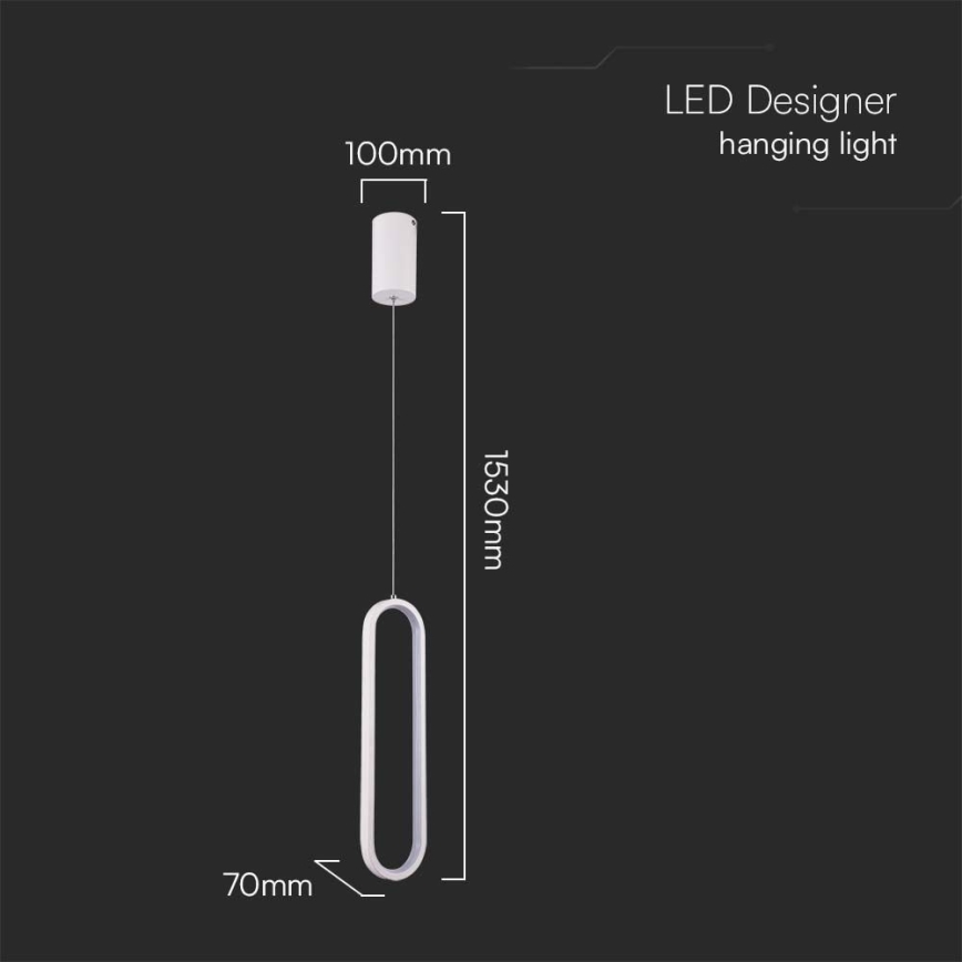 Світлодіодна підвісна люстра LED/13W/230V 4000K білий