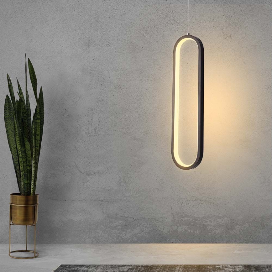 Світлодіодна підвісна люстра LED/13W/230V 4000K чорний