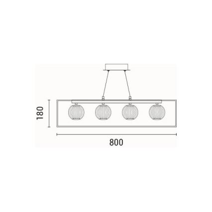 Світлодіодна підвісна люстра LED/14W/230V 3000K
