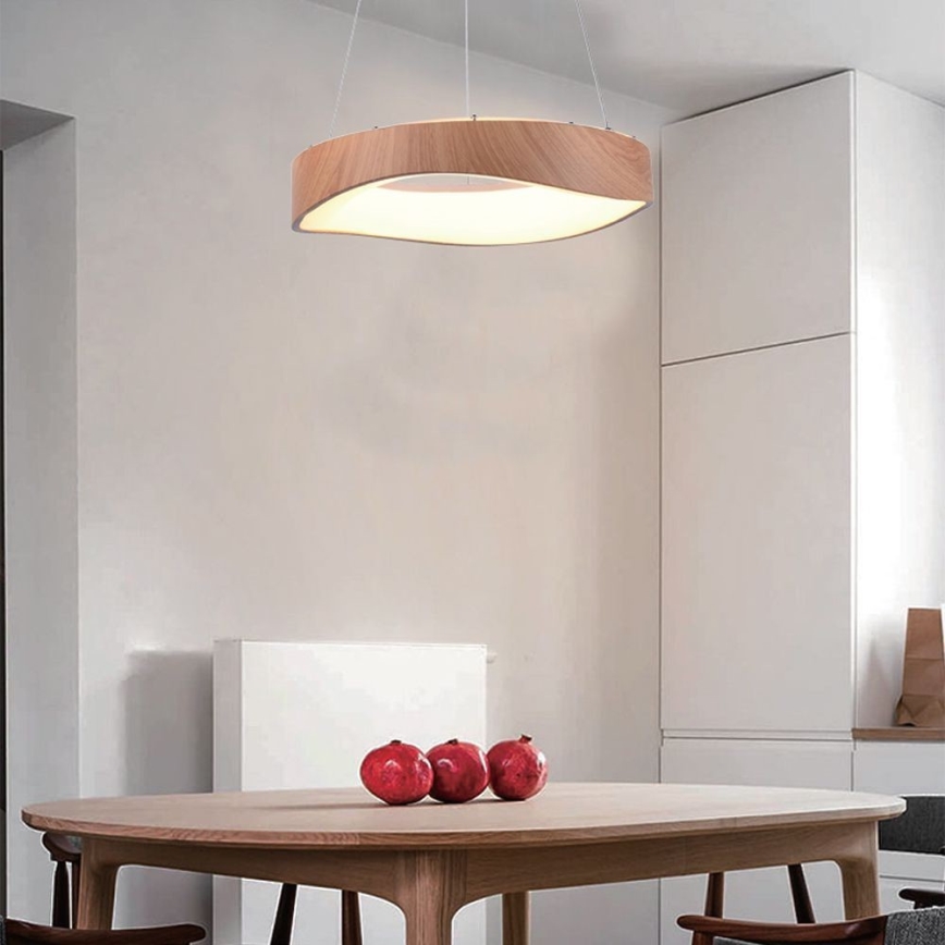 Світлодіодна підвісна люстра LED/18W/230V 3000K ø 40 см коричневий