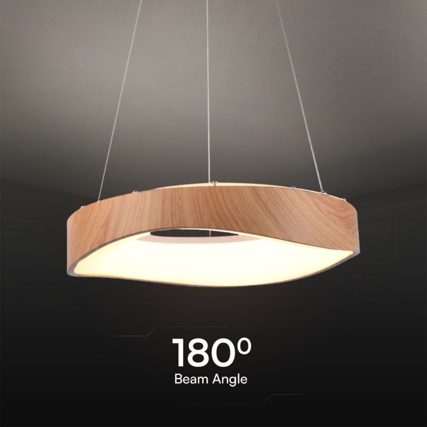 Світлодіодна підвісна люстра LED/18W/230V 3000K ø 40 см коричневий