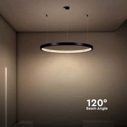Світлодіодна підвісна люстра LED/19W/230V 3000K чорний