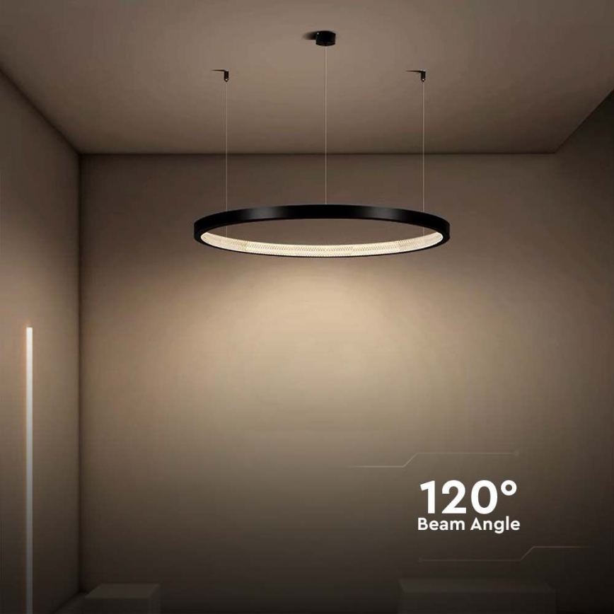 Світлодіодна підвісна люстра LED/19W/230V 3000K чорний