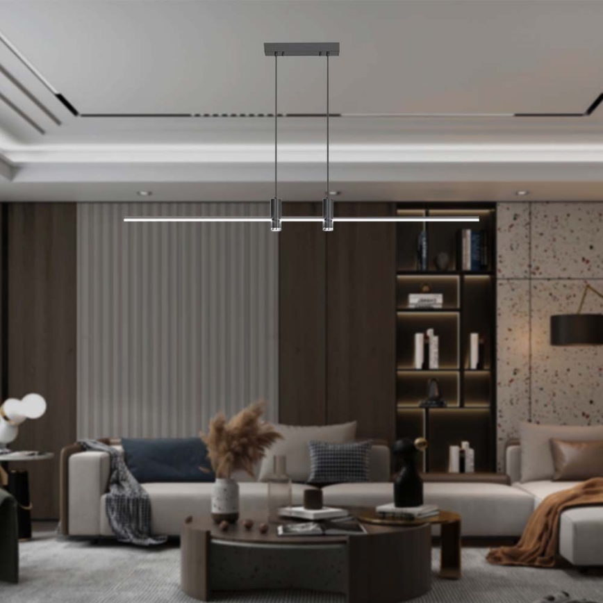 Світлодіодна підвісна люстра LED/19W/230V 4000K чорний