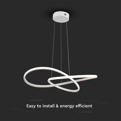 Світлодіодна підвісна люстра LED/20W/230V 3000K білий