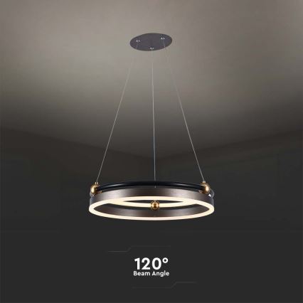 Світлодіодна підвісна люстра LED/20W/230V 3000K діаметр 42 см коричневий