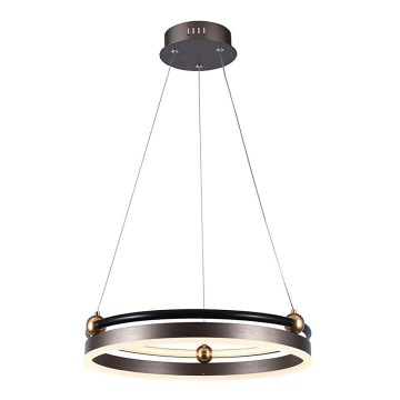 Світлодіодна підвісна люстра LED/20W/230V 3000K діаметр 42 см коричневий