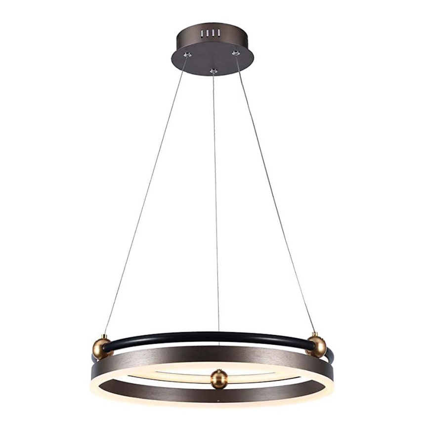 Світлодіодна підвісна люстра LED/20W/230V 3000K діаметр 42 см коричневий