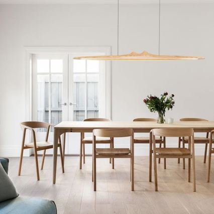 Світлодіодна підвісна люстра LED/22W/230V 4000K 120 см ясеневий/масив