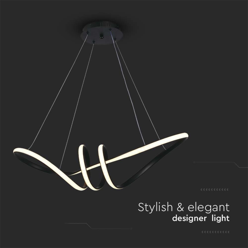 Світлодіодна підвісна люстра LED/24W/230V 3000K чорний