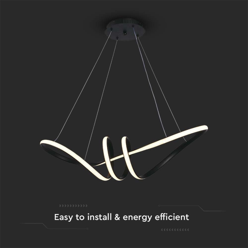 Світлодіодна підвісна люстра LED/24W/230V 3000K чорний