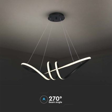 Світлодіодна підвісна люстра LED/24W/230V 3000K чорний