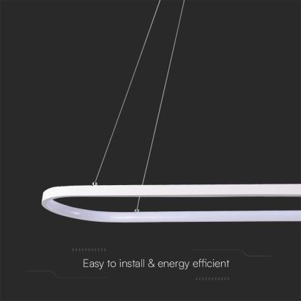 Світлодіодна підвісна люстра LED/24W/230V 4000K білий