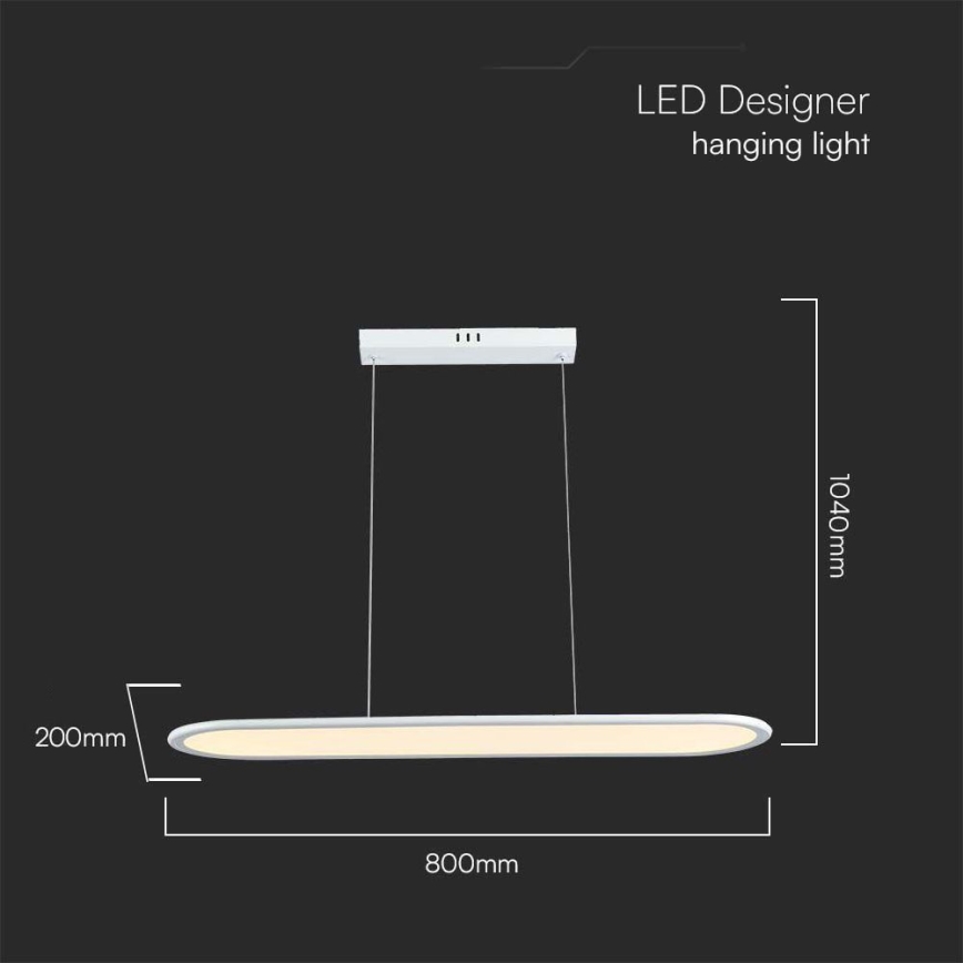 Світлодіодна підвісна люстра LED/24W/230V 4000K білий