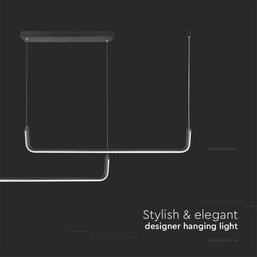 Світлодіодна підвісна люстра LED/24W/230V 4000K чорний