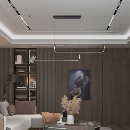 Світлодіодна підвісна люстра LED/24W/230V 4000K чорний