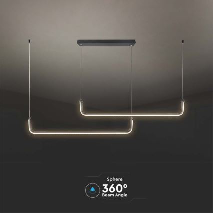 Світлодіодна підвісна люстра LED/24W/230V 4000K чорний