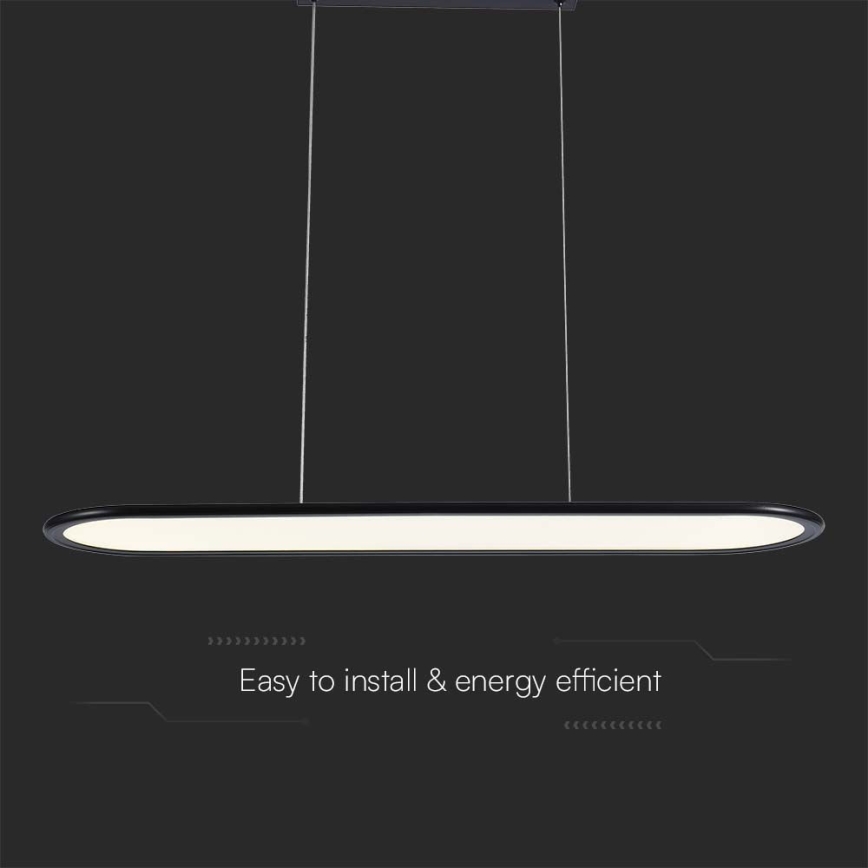 Світлодіодна підвісна люстра LED/24W/230V 4000K чорний