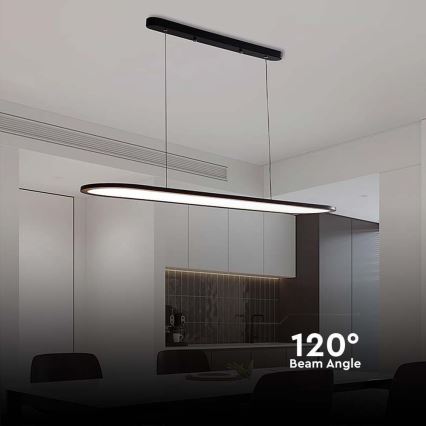Світлодіодна підвісна люстра LED/24W/230V 4000K чорний