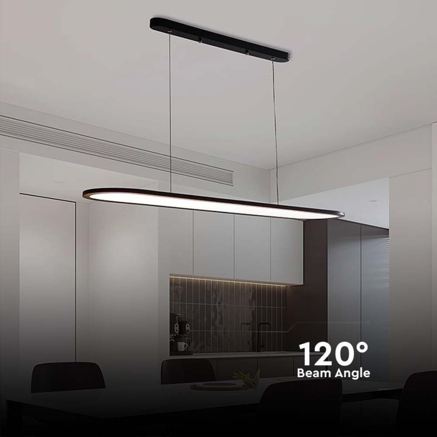 Світлодіодна підвісна люстра LED/24W/230V 4000K чорний