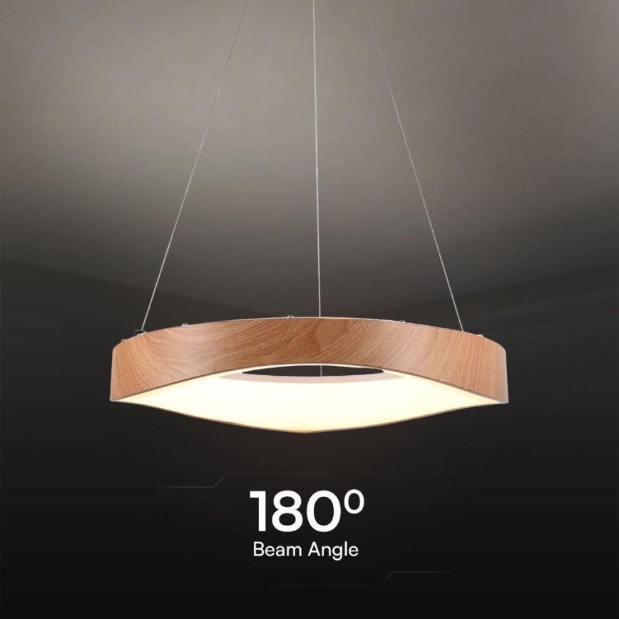 Світлодіодна підвісна люстра LED/25W/230V 3000K ø 50 см коричневий