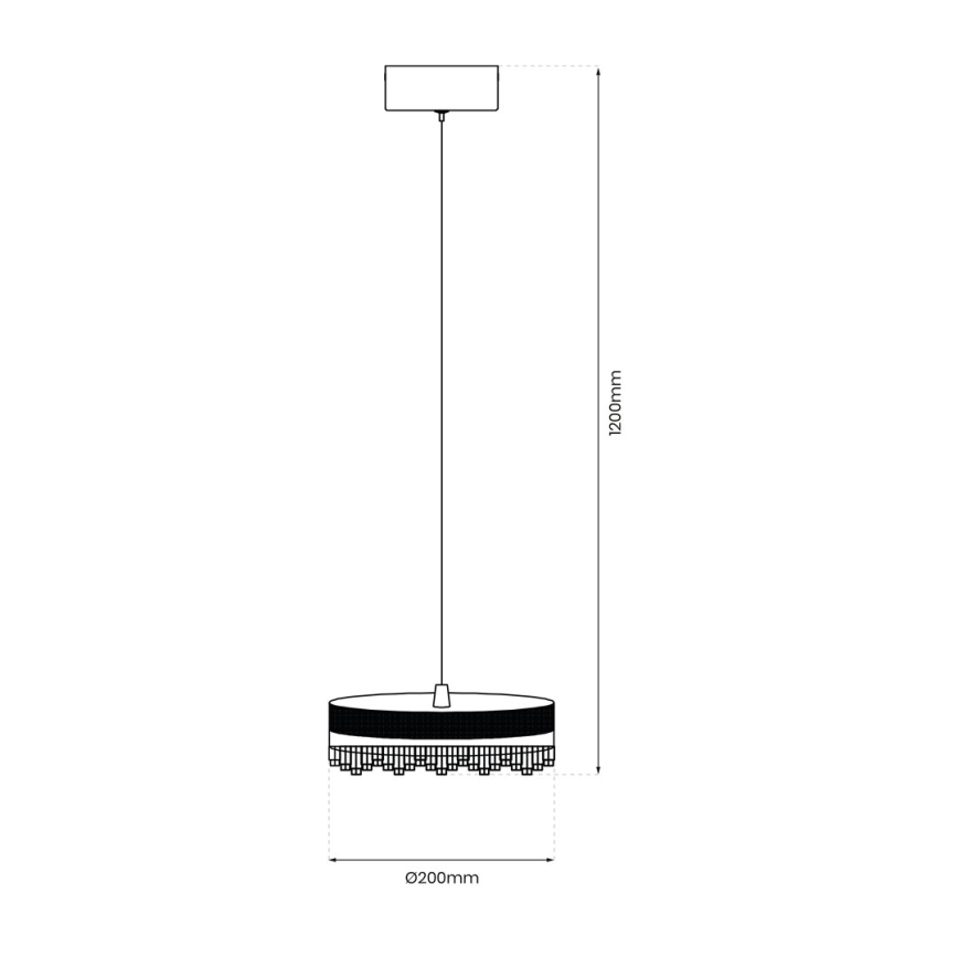 Світлодіодна підвісна люстра LED/25W/230V діаметр 20 см золотий