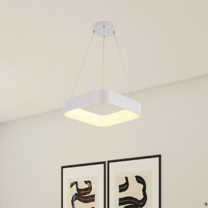 Світлодіодна підвісна люстра LED/30W/230V 3000K 45x45 см білий