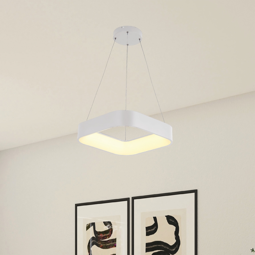 Світлодіодна підвісна люстра LED/30W/230V 3000K 45x45 см білий