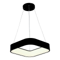Світлодіодна підвісна люстра LED/30W/230V 3000K 45x45 см чорний