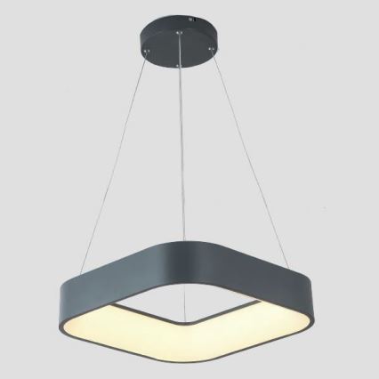 Світлодіодна підвісна люстра LED/30W/230V 3000K 45x45 см сірий