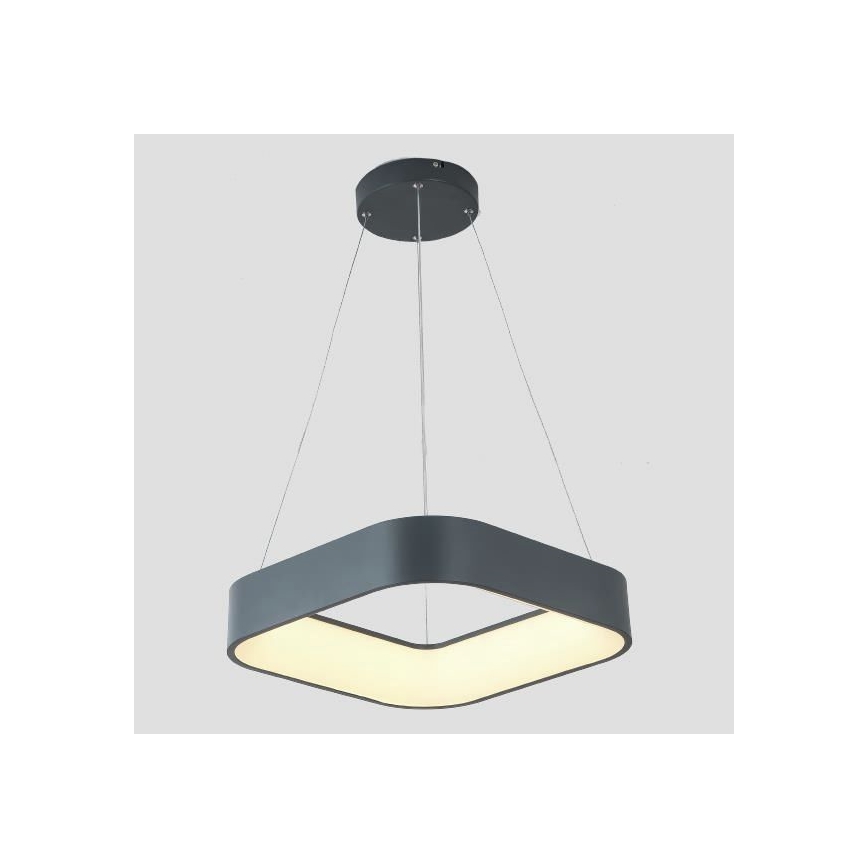 Світлодіодна підвісна люстра LED/30W/230V 3000K 45x45 см сірий