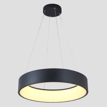 Світлодіодна підвісна люстра LED/30W/230V 3000K діаметр 45 см чорний