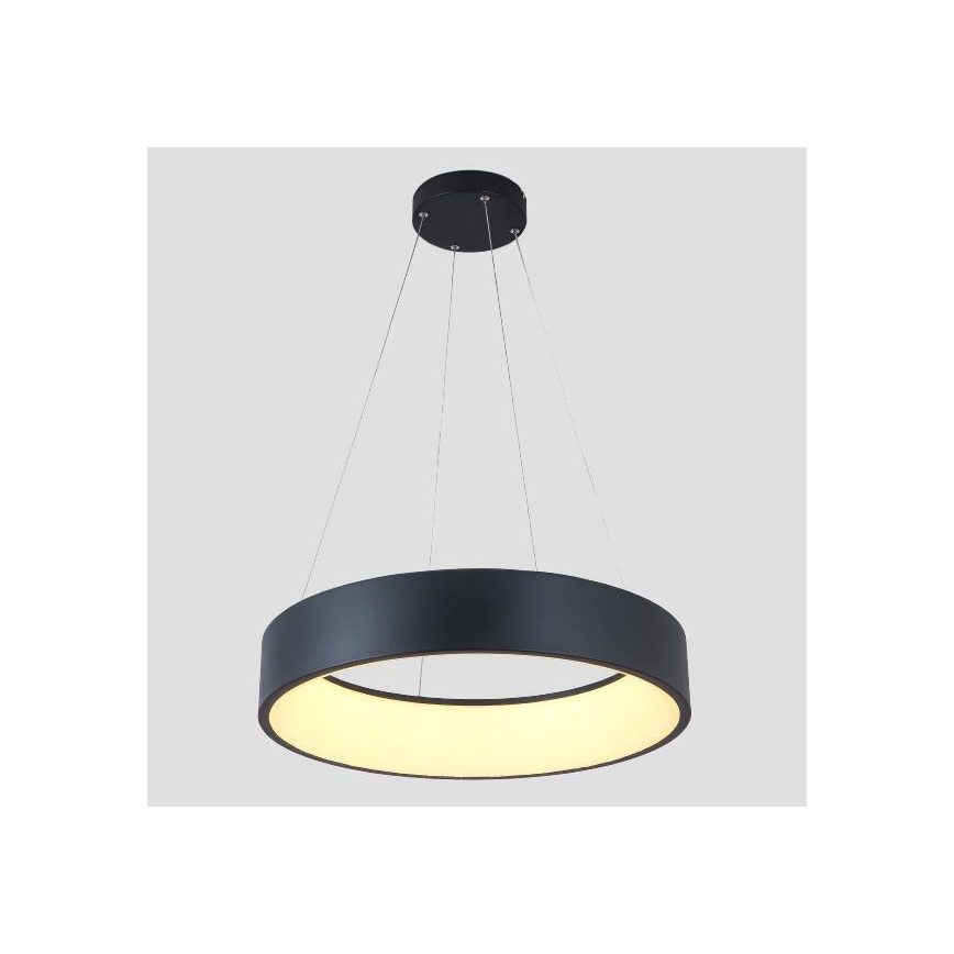 Світлодіодна підвісна люстра LED/30W/230V 3000K діаметр 45 см чорний