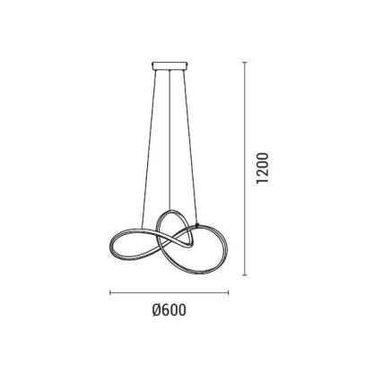 Світлодіодна підвісна люстра LED/30W/230V 3000K