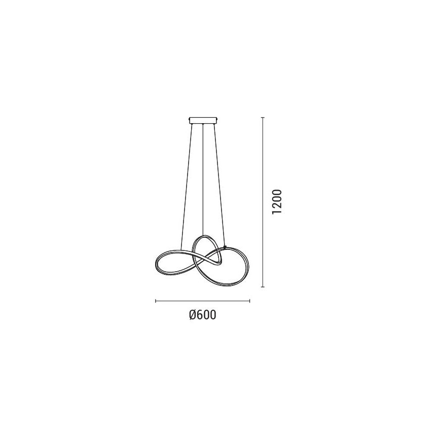 Світлодіодна підвісна люстра LED/30W/230V 3000K