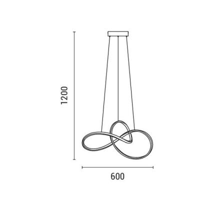Світлодіодна підвісна люстра LED/30W/230V 3000K