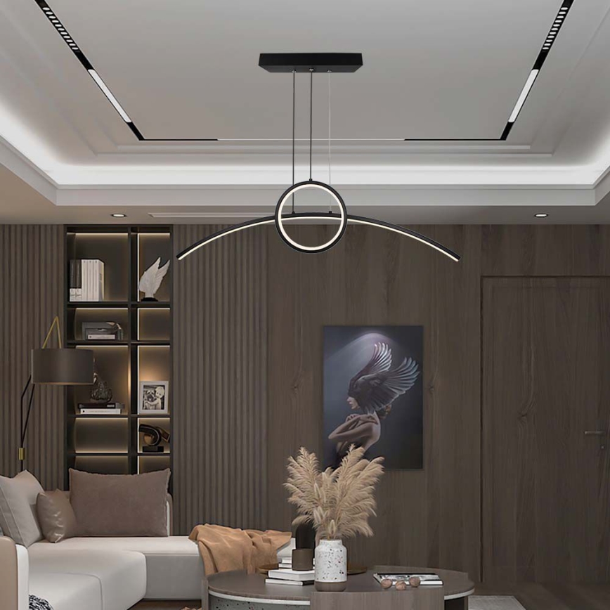 Світлодіодна підвісна люстра LED/30W/230V 4000K чорний