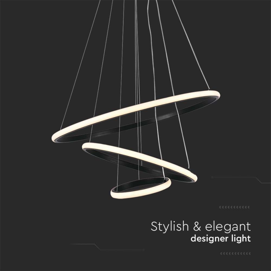 Світлодіодна підвісна люстра LED/32W/230V 3000K чорний