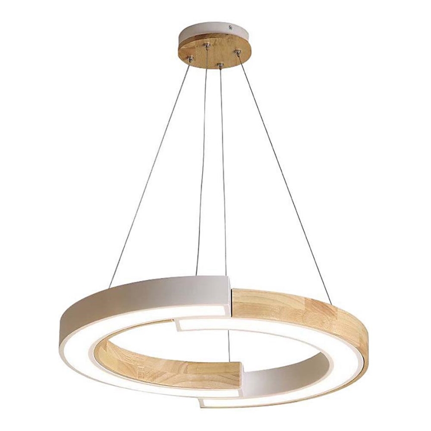 Світлодіодна підвісна люстра LED/32W/230V 4000K білий/дерево