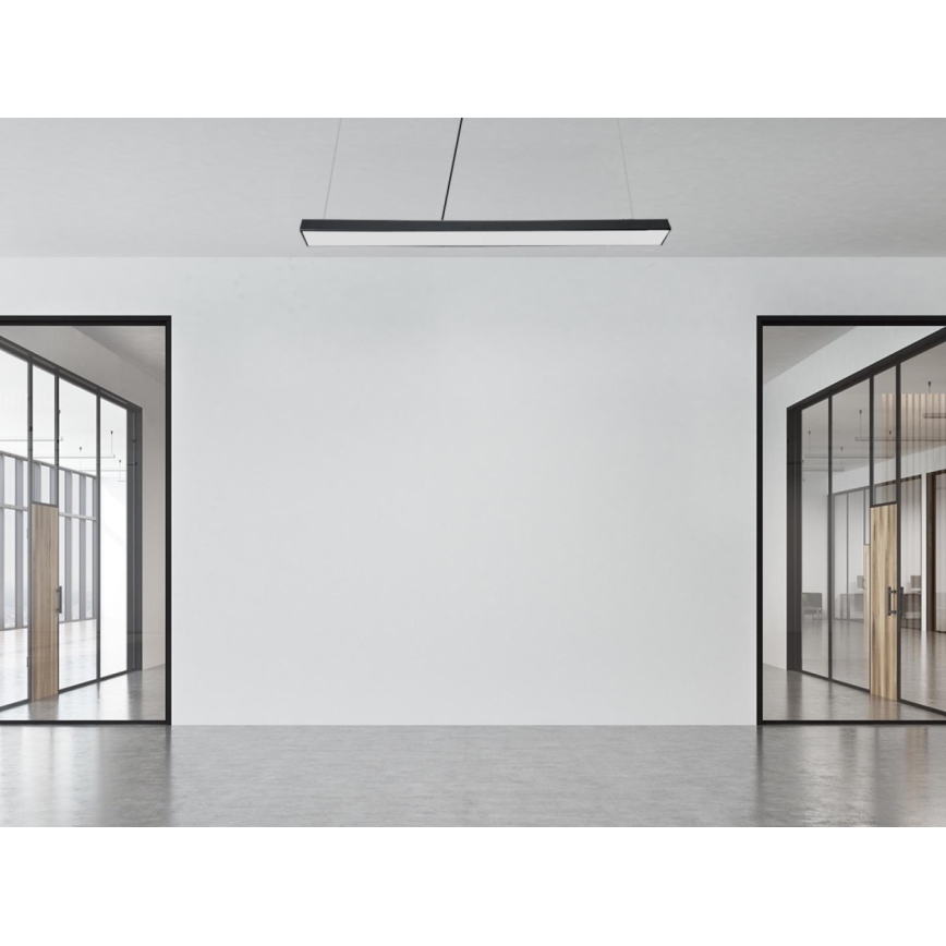 Світлодіодна підвісна люстра LED/32W/230V 4000K діаметр 120 см чорний