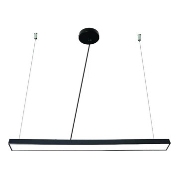 Світлодіодна підвісна люстра LED/32W/230V 4000K діаметр 120 см чорний