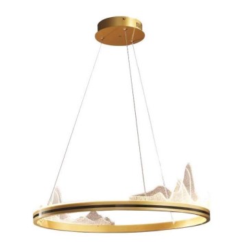 Світлодіодна підвісна люстра LED/35W/230V 3000K золотий