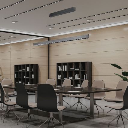 Світлодіодна підвісна люстра LED/36W/230V 3000/4000/6400K антрацит