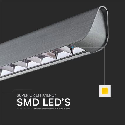 Світлодіодна підвісна люстра LED/36W/230V 3000/4000/6400K антрацит