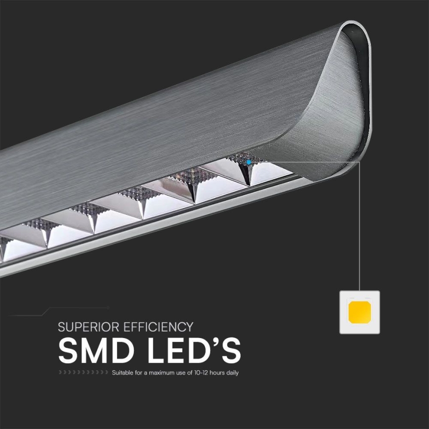 Світлодіодна підвісна люстра LED/36W/230V 3000/4000/6400K антрацит